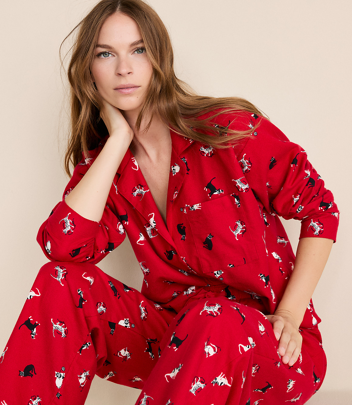 Holiday Kitten Pajama Set