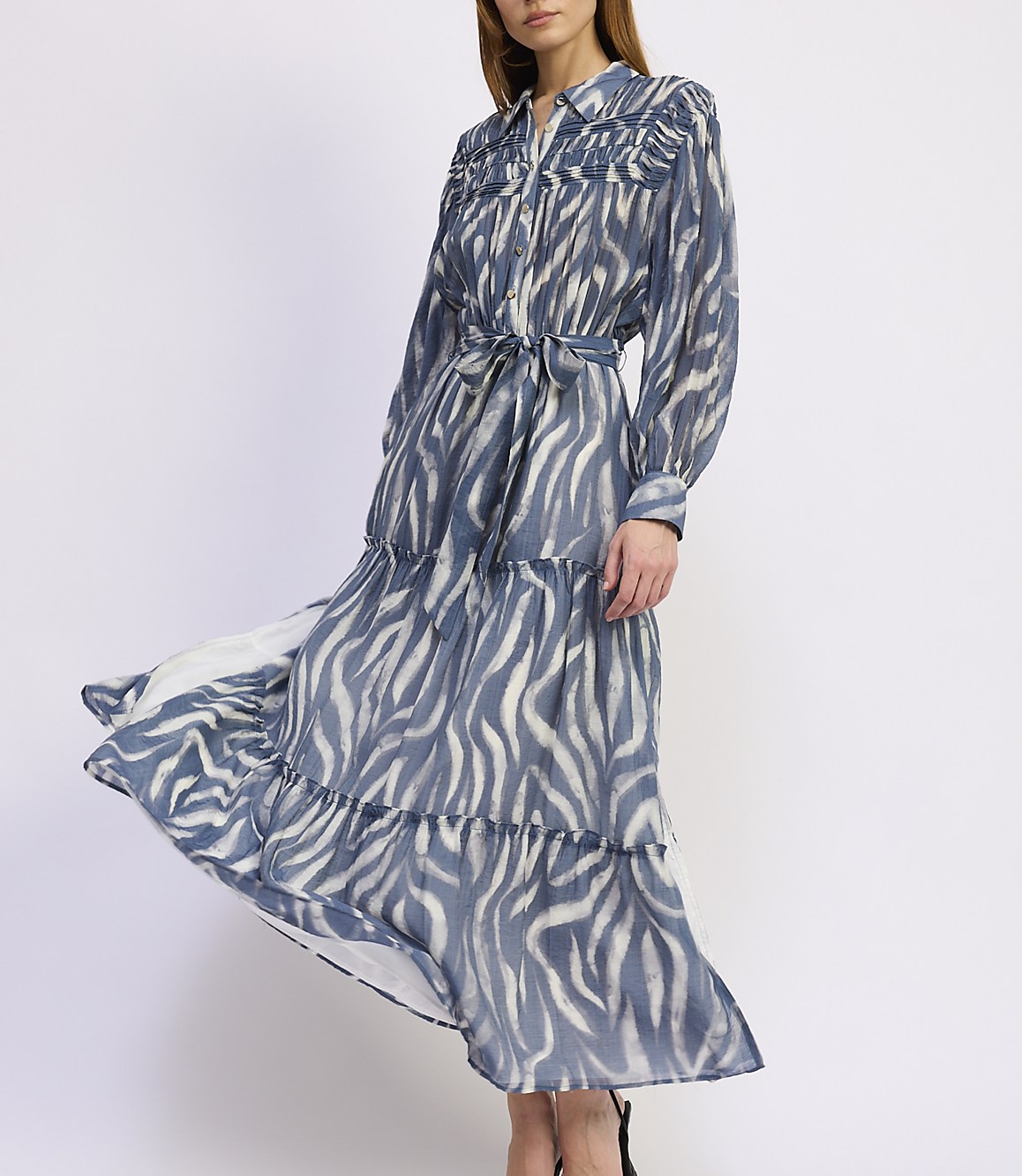 En Saison Rosalie Mixed Media Midi Dress
