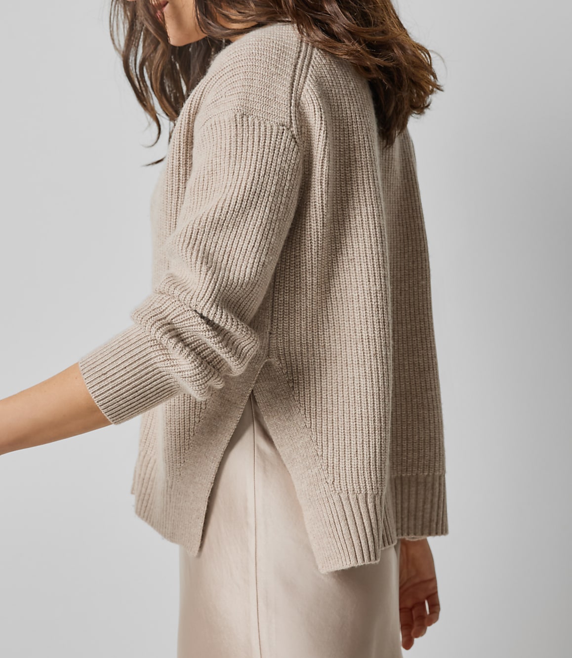 Lilla P Relaxed Side Vent Cardigan