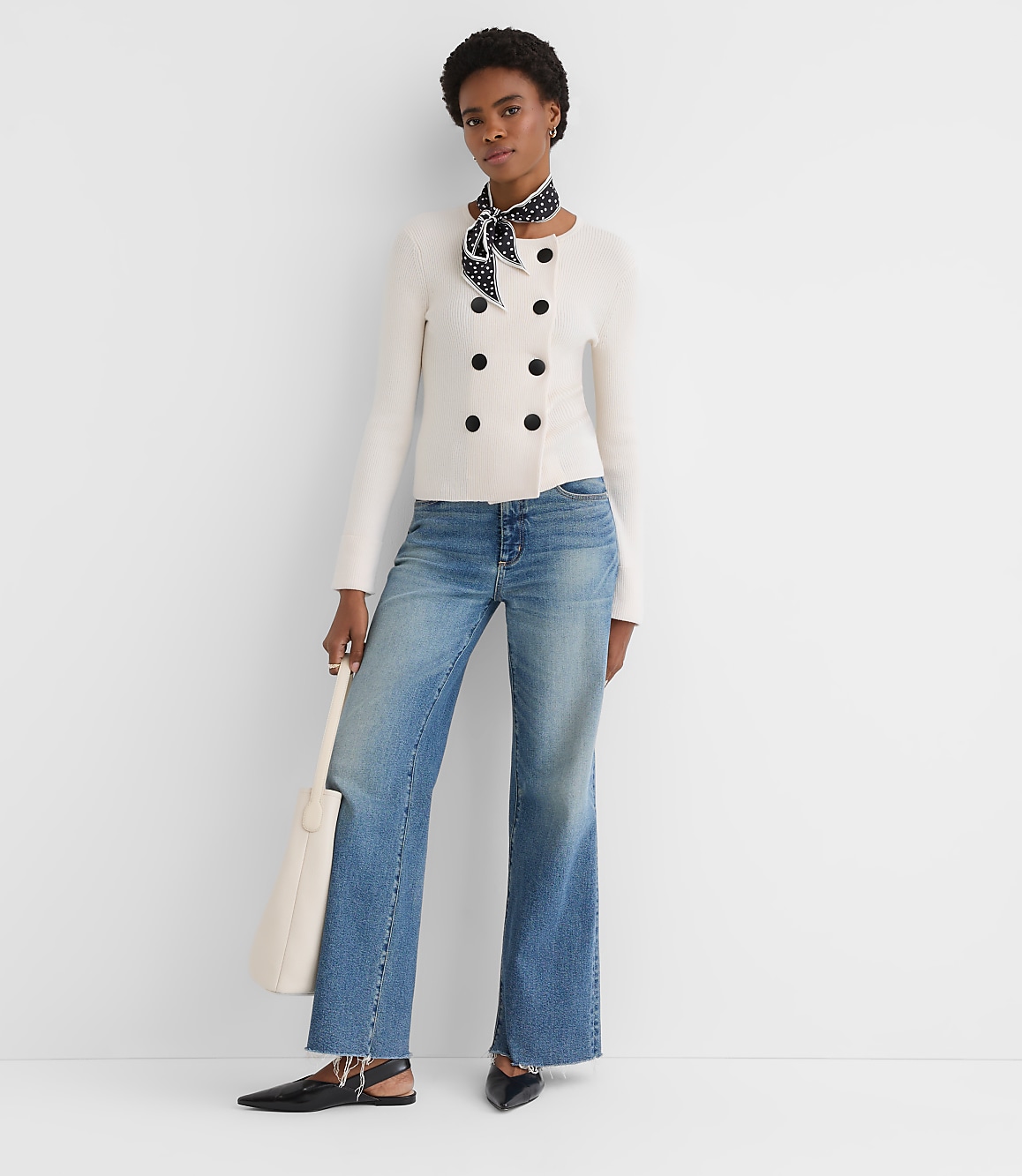Cuffed Double Breasted Cardigan