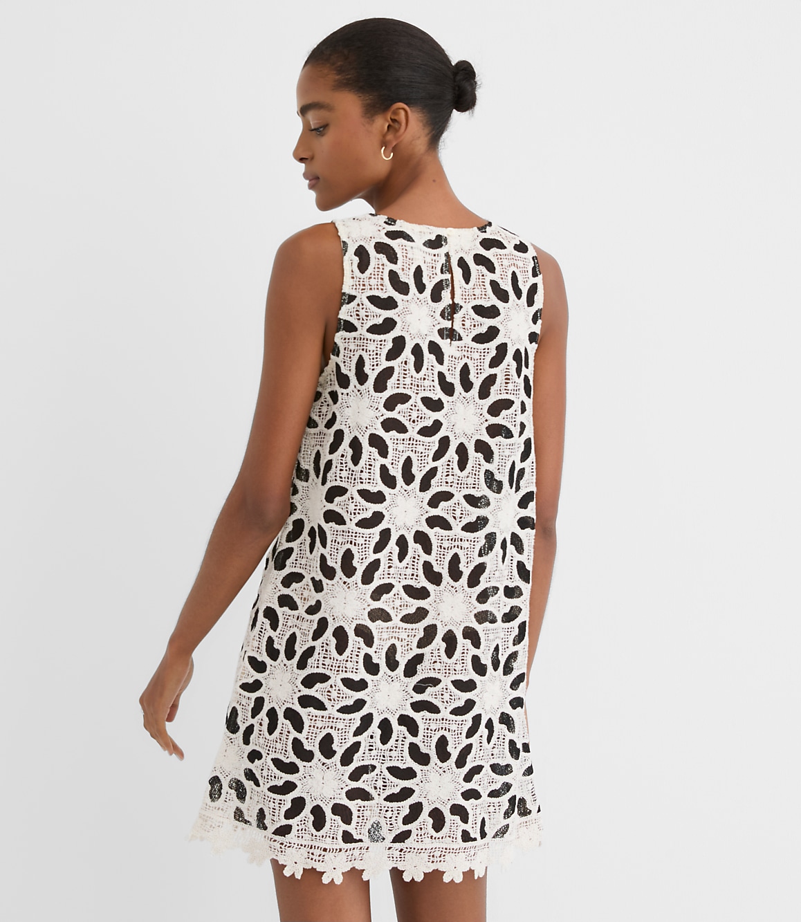 LOFT Beach Floral Crochet Mini Dress