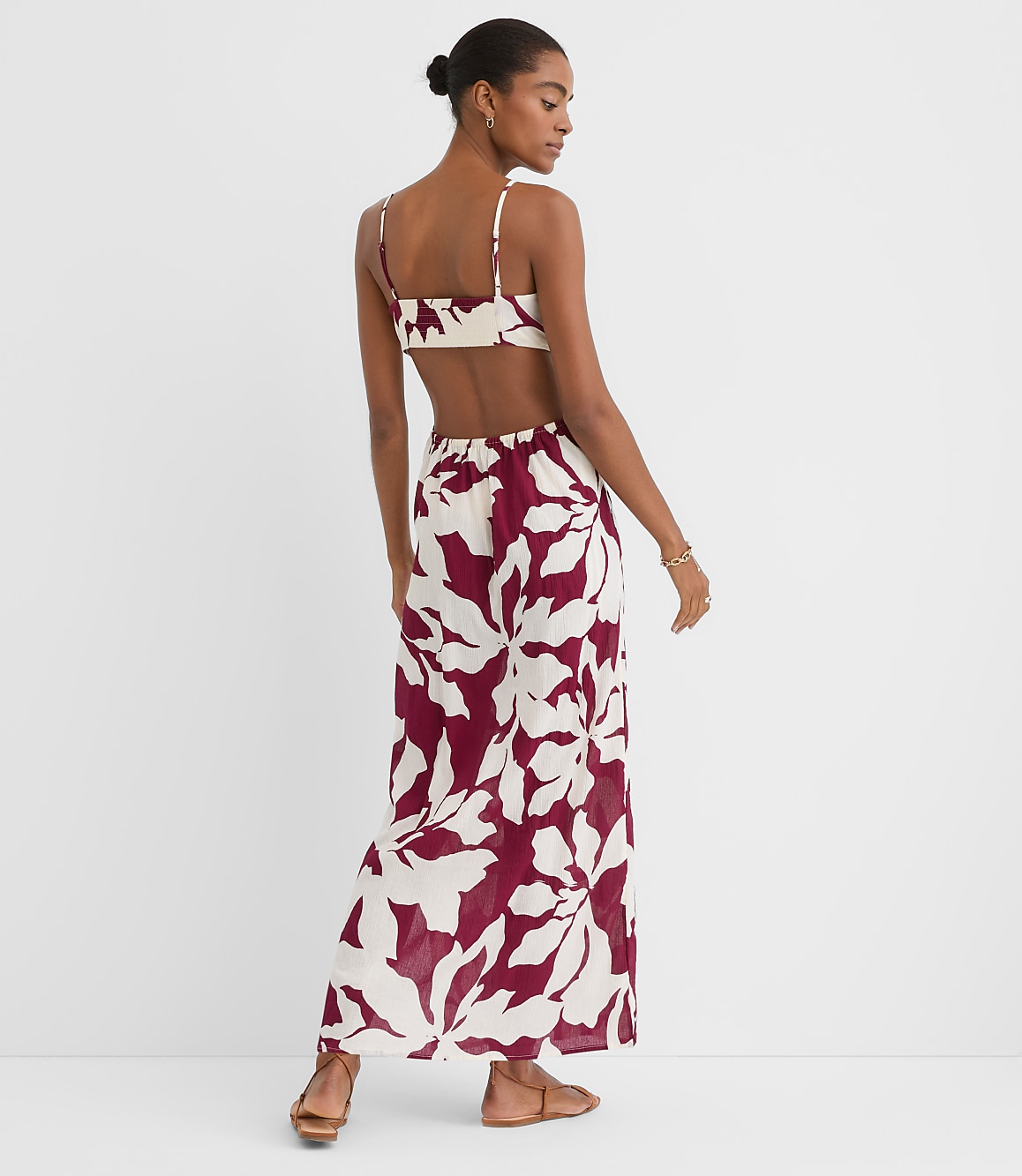 LOFT Beach Magnolia Open Back Keyhole Maxi Dress