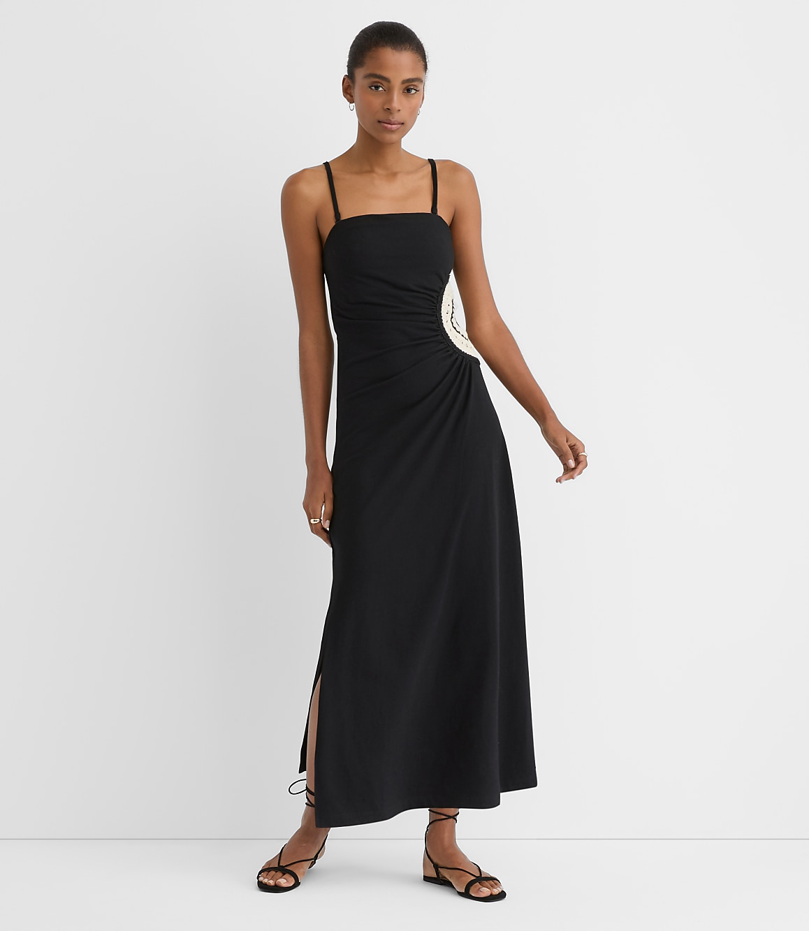 LOFT Beach Crochet Bra Maxi Dress