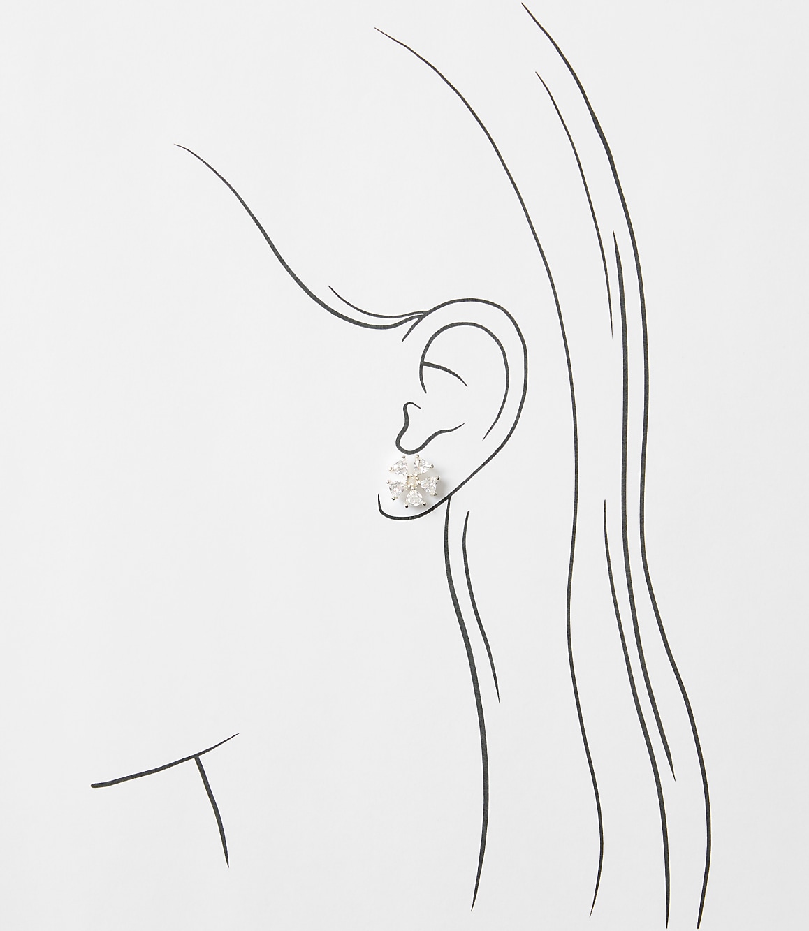Sparkle Flower Stud Earrings