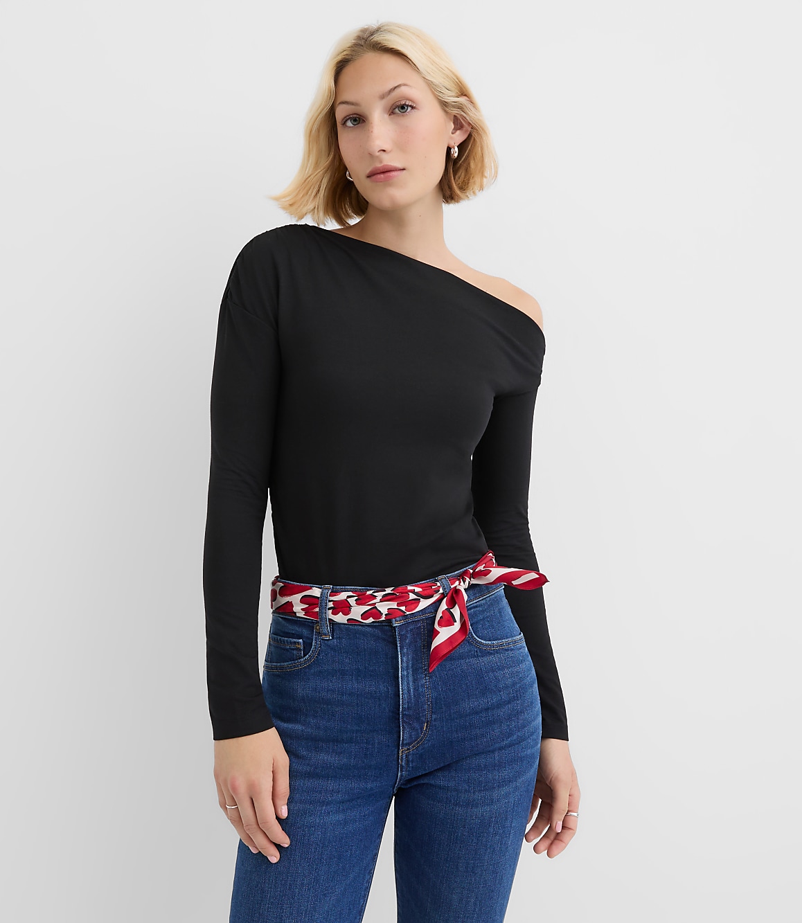 Asymmetrical Off The Shoulder Top