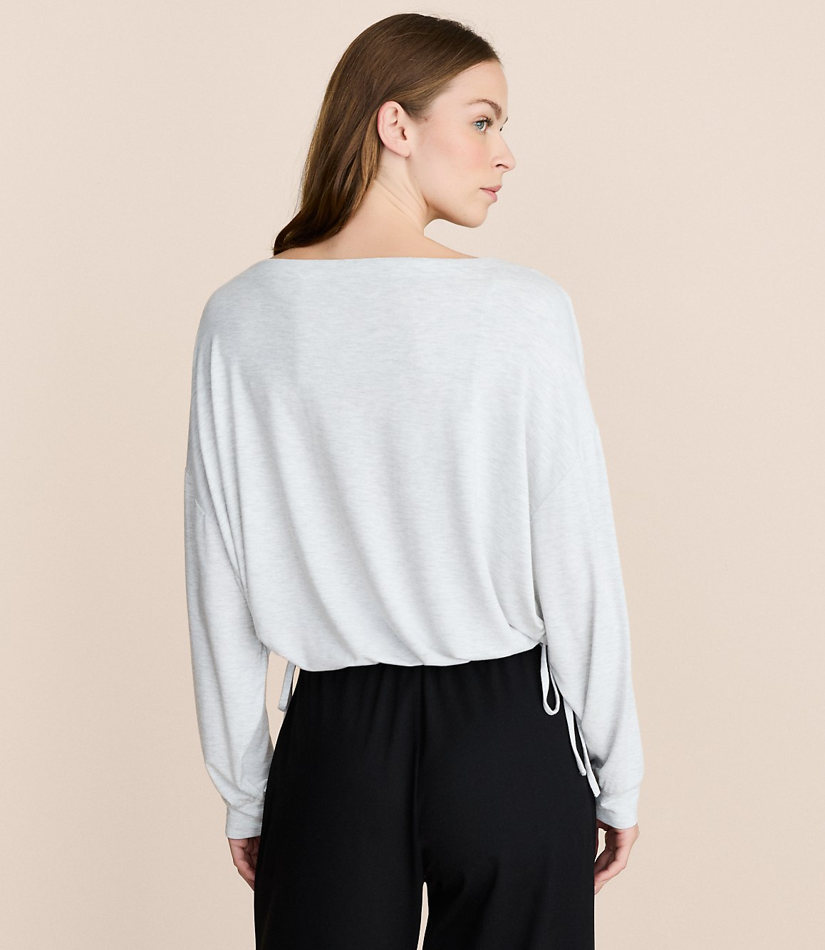 Lou & Grey Heathered Side Tie Essential Modal Tee