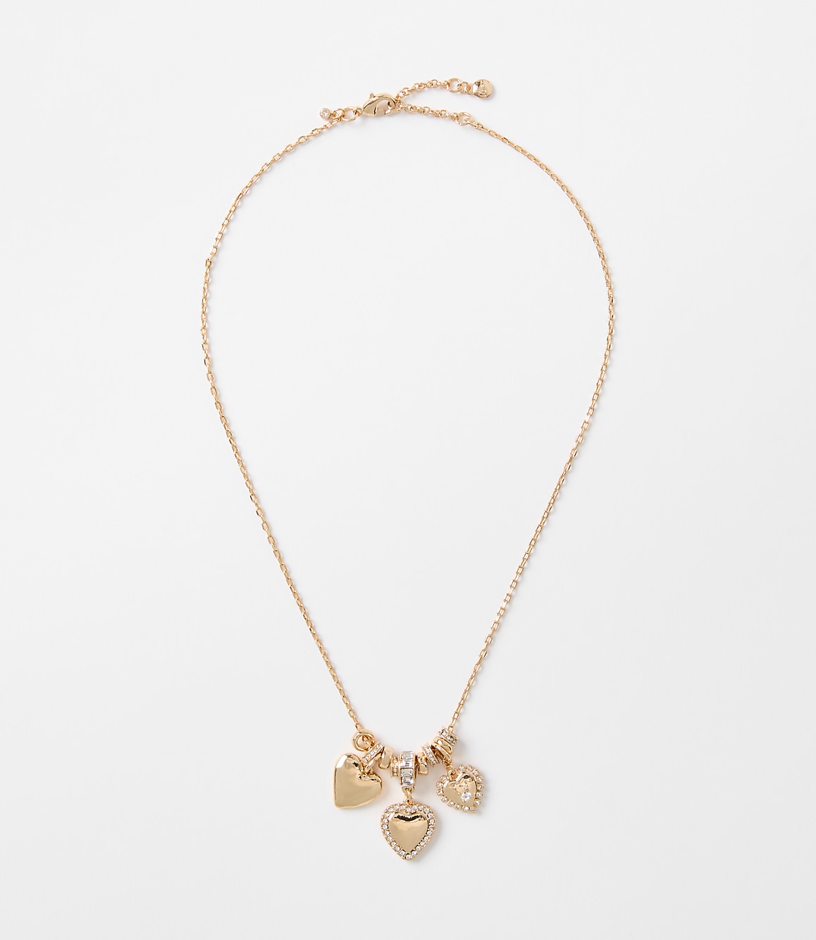 Sparkle Heart Cluster Necklace