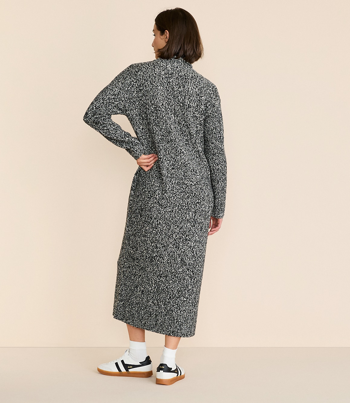 Petite Lou & Grey Colorblock Drawstring Neck Maxi Sweater Dress