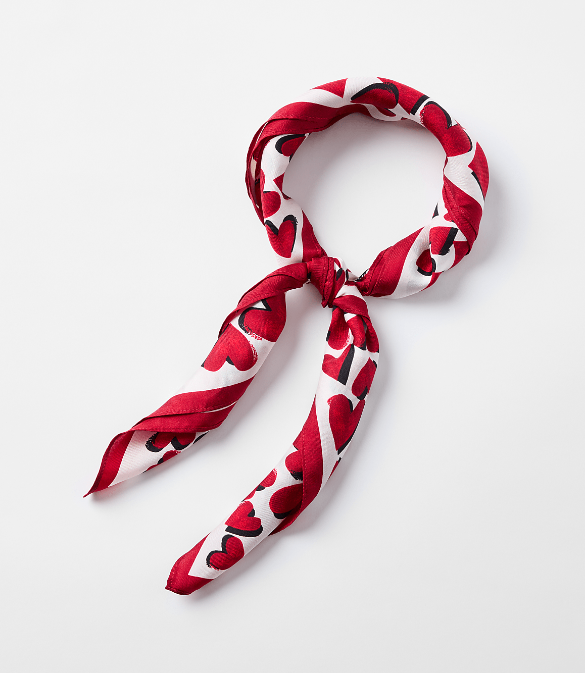 Heart Silk Square Scarf