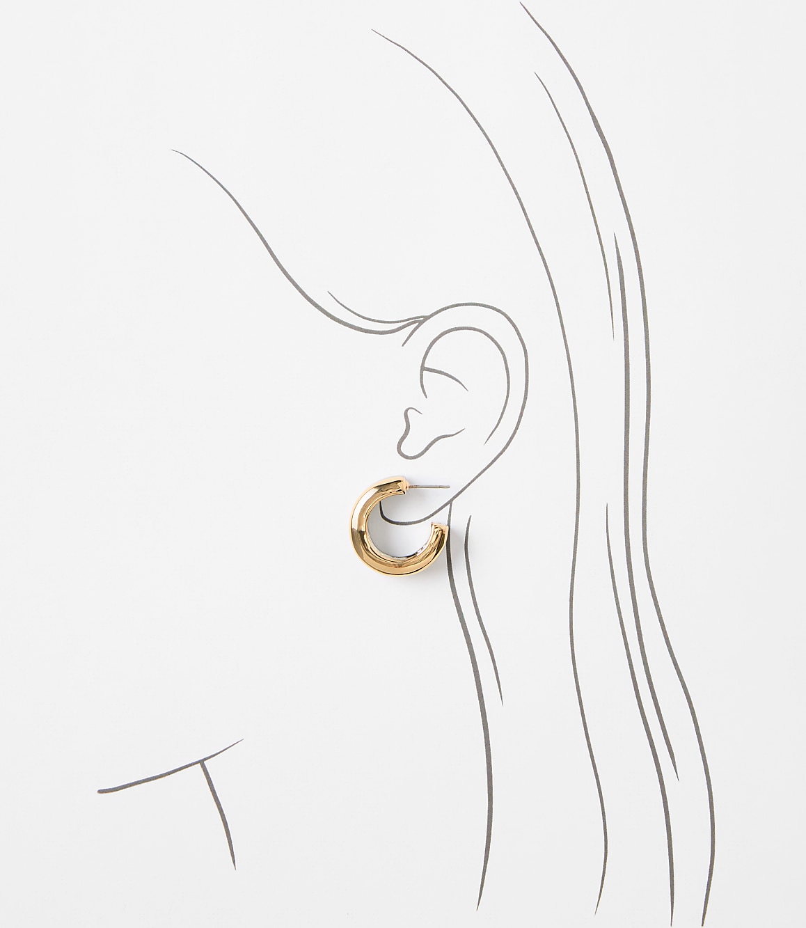 Mixed Metal Puffy Hoop Earrings