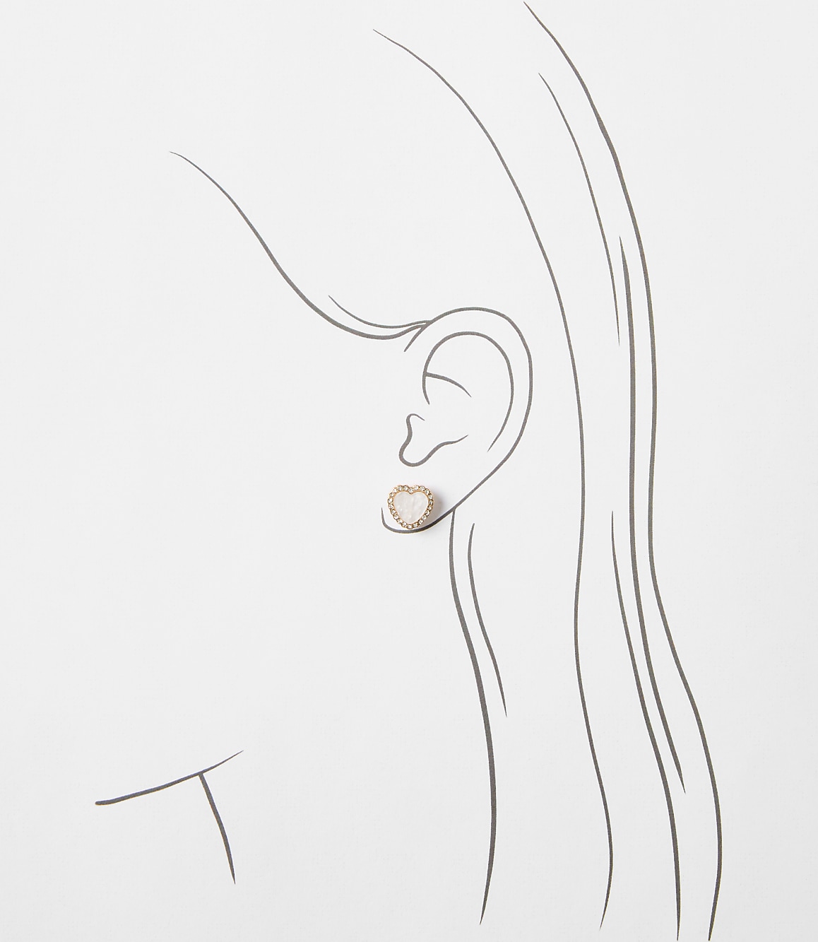 Heart Stud Earring Set