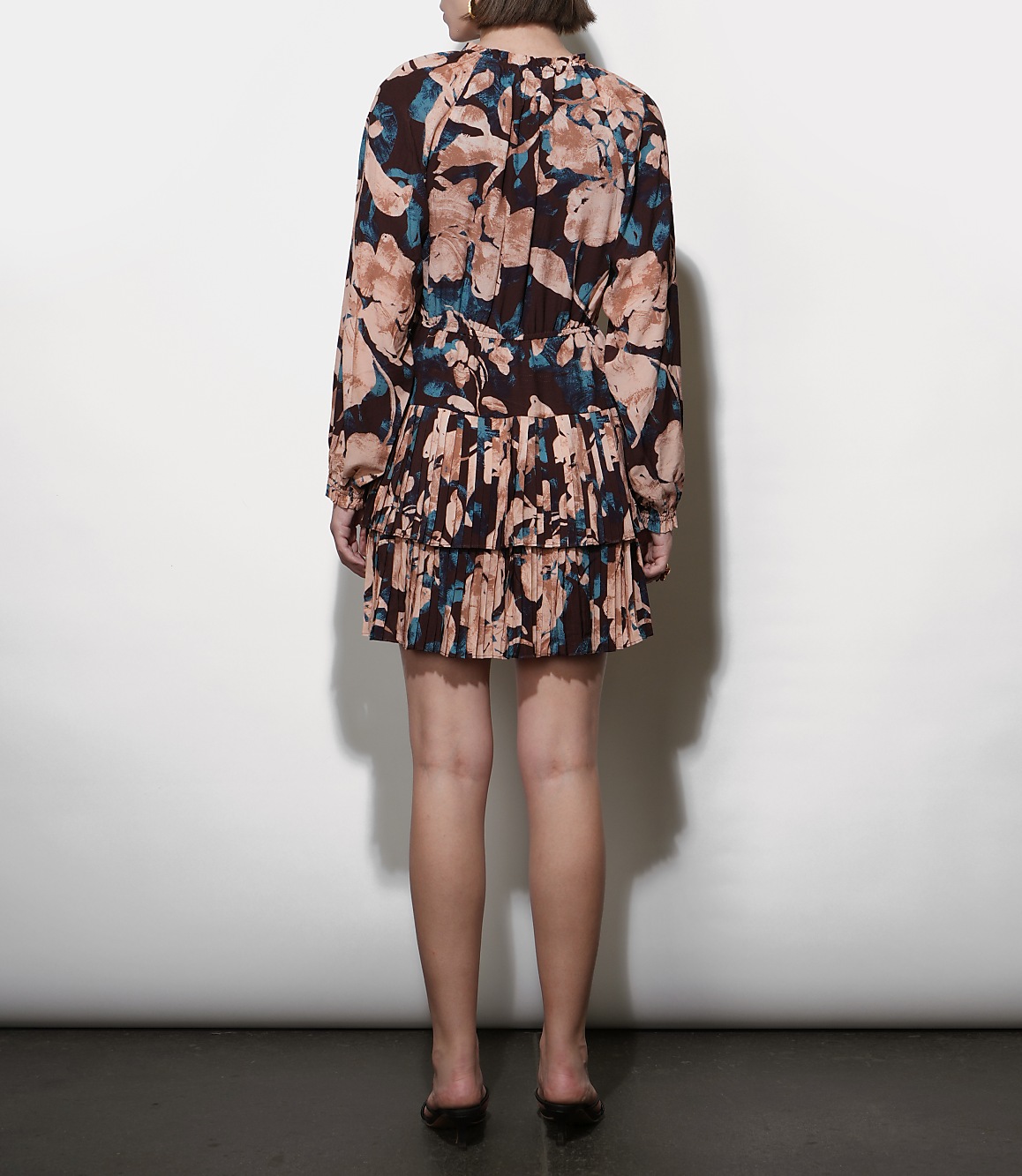 Greylin Astrid Floral Pleated Mini Dress