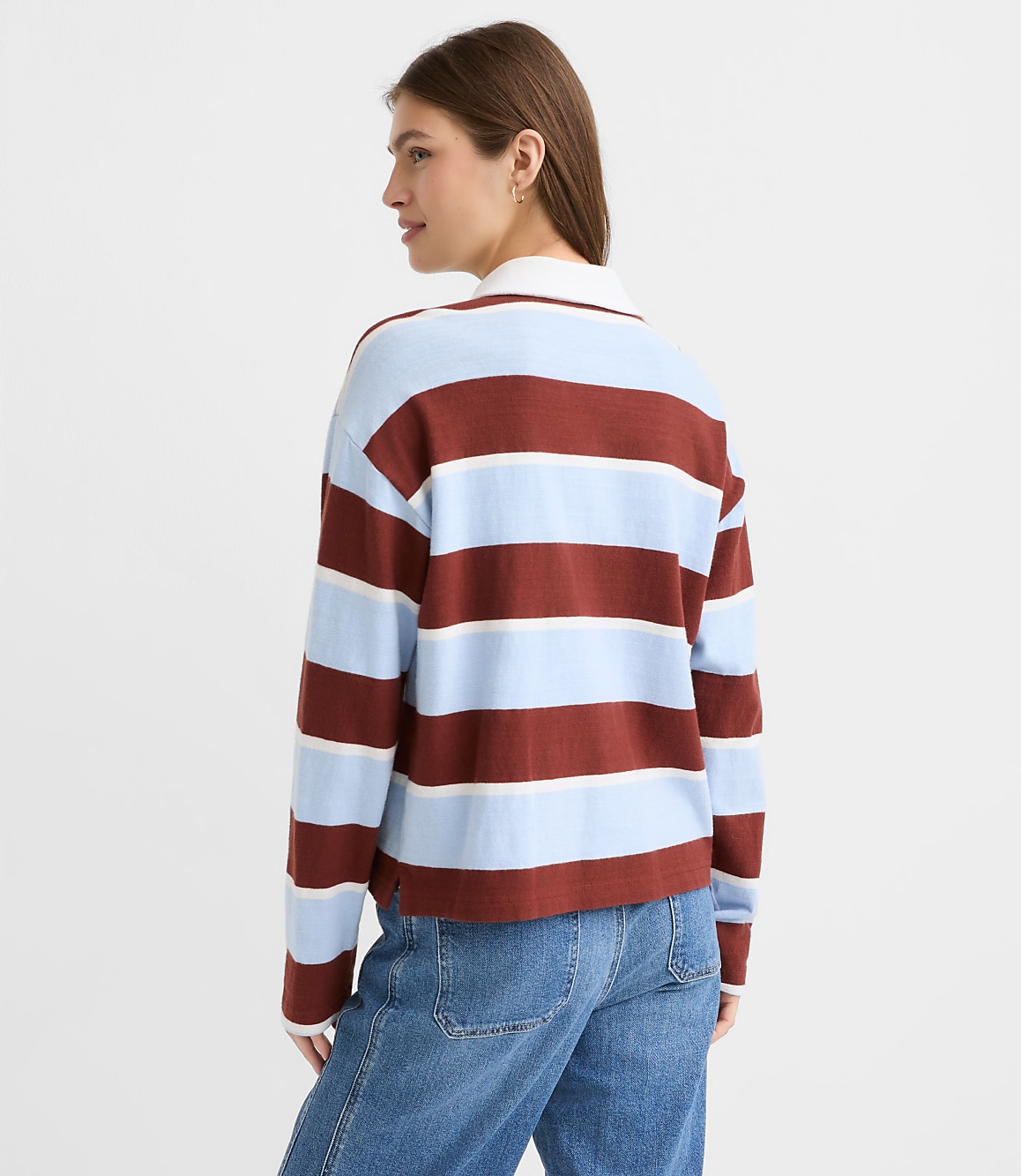 Rugby Stripe Polo Top