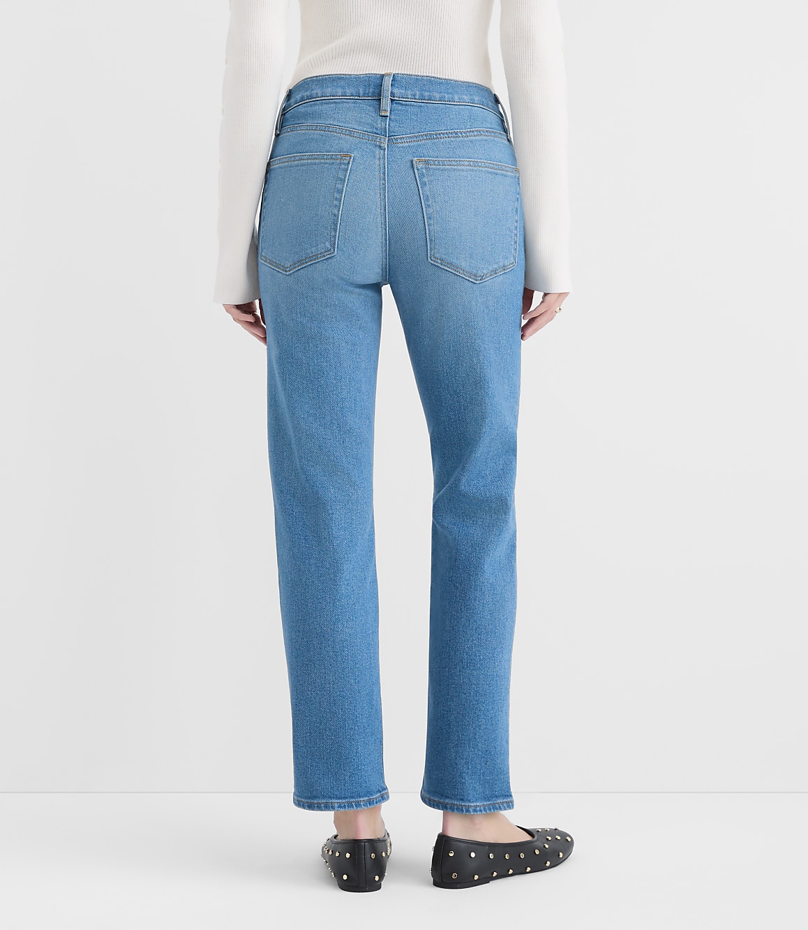 Rivete Curvy Mid Rise Slim Jeans in Vintage Mid Wash