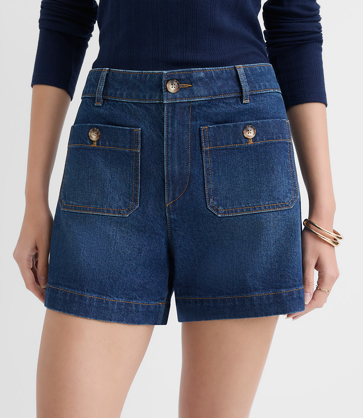 Palmer Denim Shorts in Vintage Mid Wash