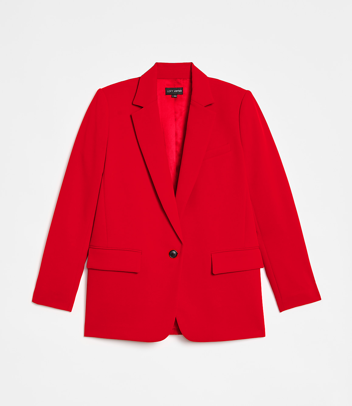 Petite LOFT Versa Crepe Drape Relaxed Blazer