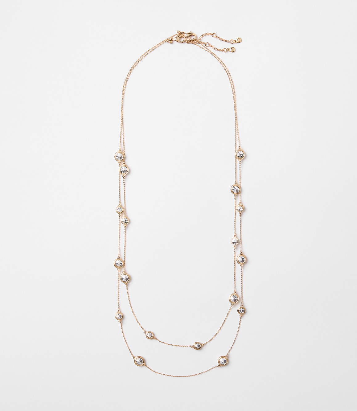 Mixed Metal Circle Station Necklace Set