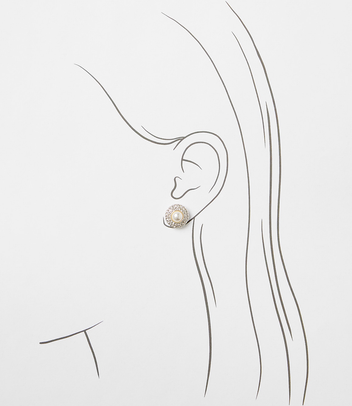Pearlized Crystal Stud Earrings