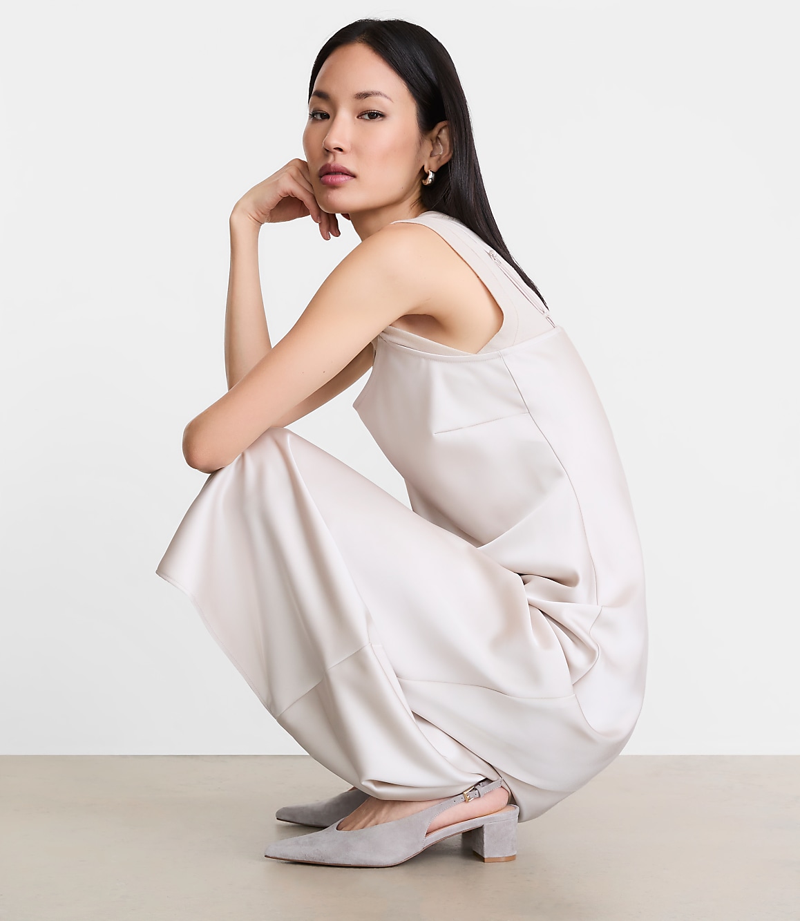 LOFT Versa Satin Maxi Slip Dress