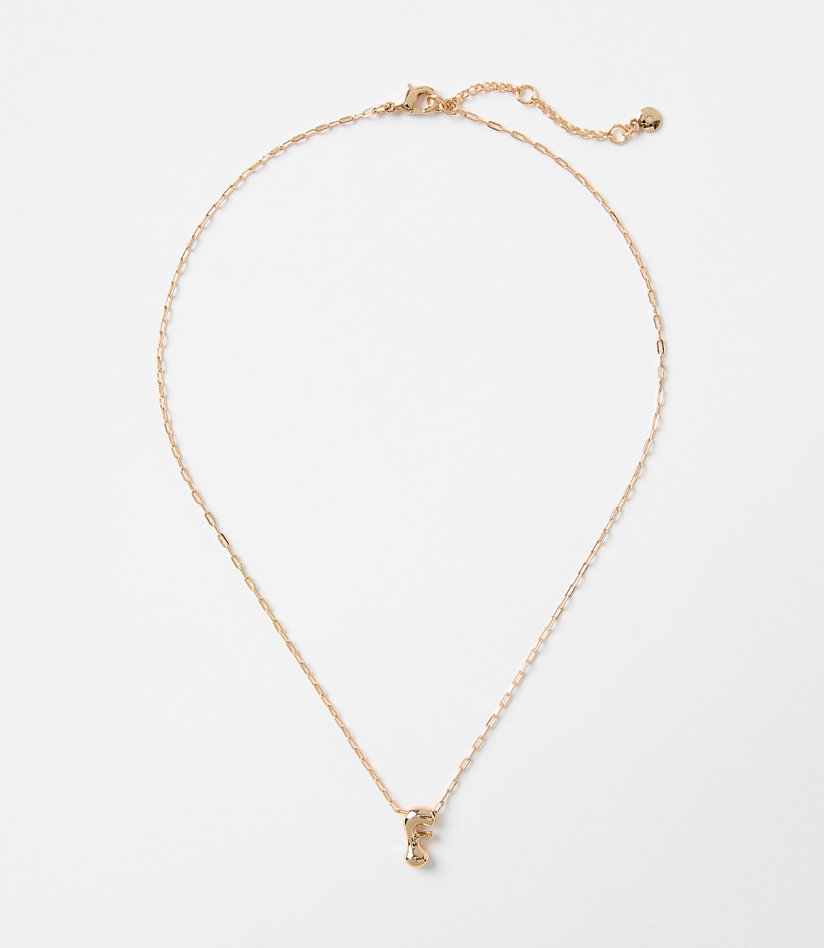 Bubble Letter Initial Necklace