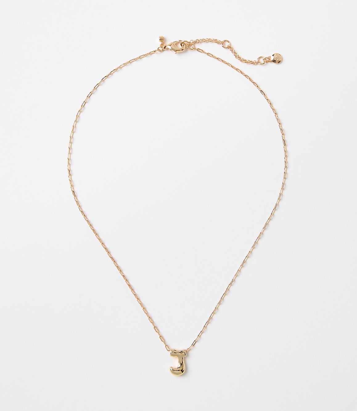 Bubble Letter Initial Necklace
