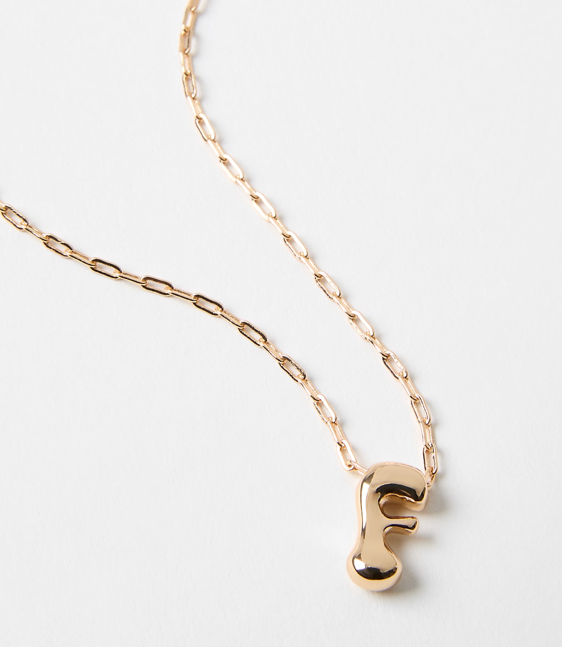Bubble Letter Initial Necklace