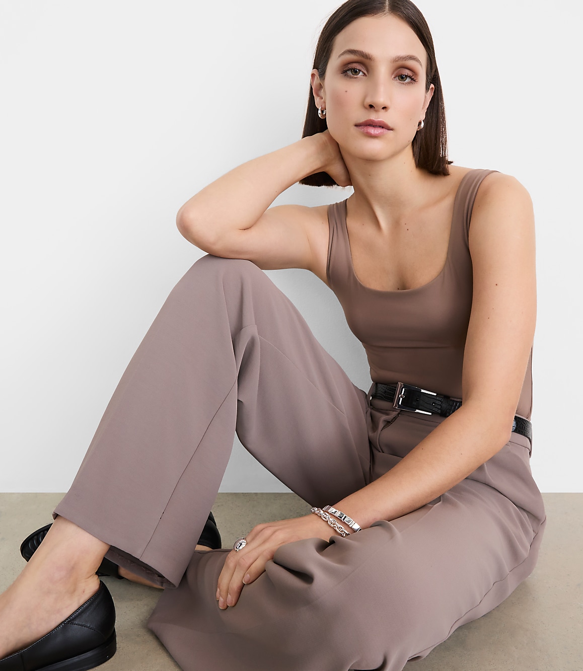 LOFT Versa 360 Knit Square Neck Tank Top