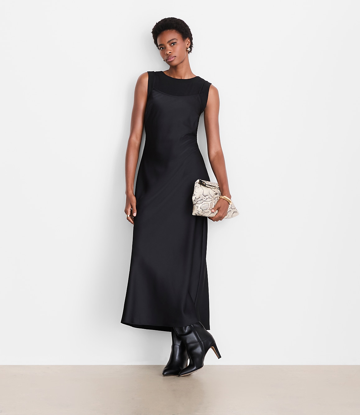 LOFT Versa Satin Maxi Slip Dress
