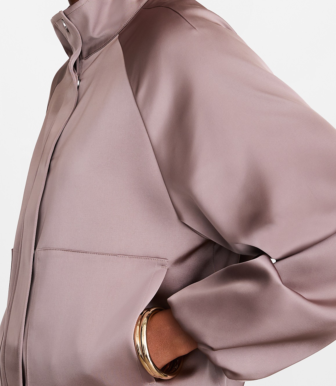 LOFT Versa Satin Bomber Jacket