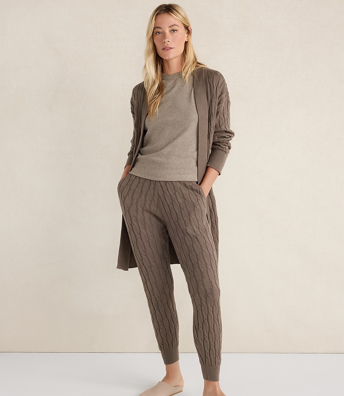 Haven Well Within Organic Cotton Cashmere Cable Cardigan