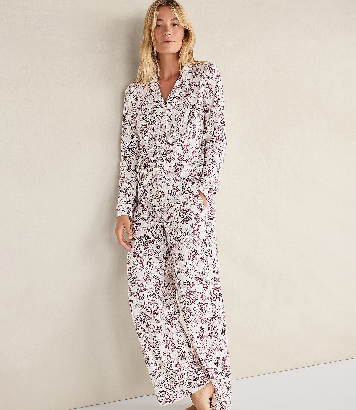 Haven Well Within Organic Cotton Jersey Blushing Blooms Pajama Shirt