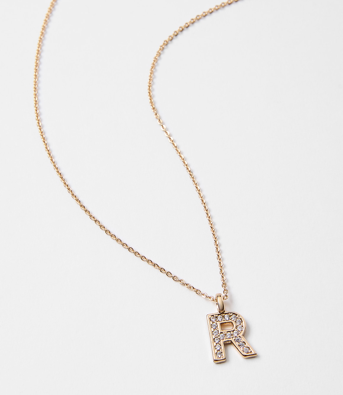 Pave Initial Necklace