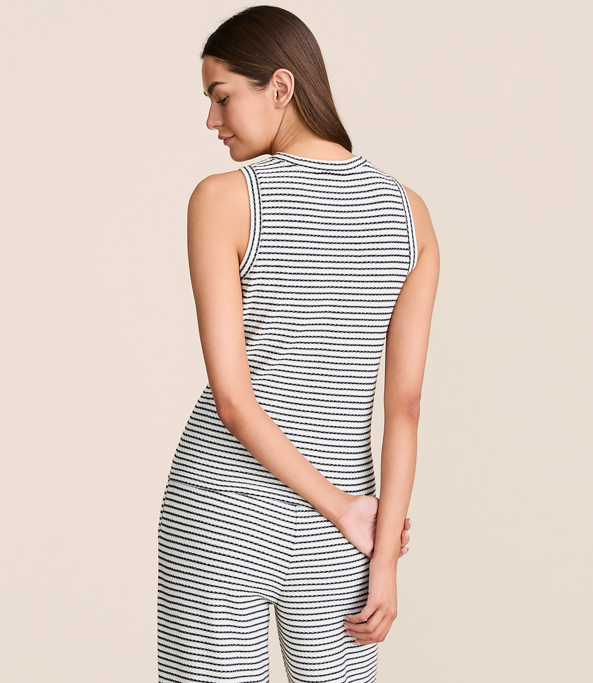 Lou & Grey Stripe Textured Tank Top