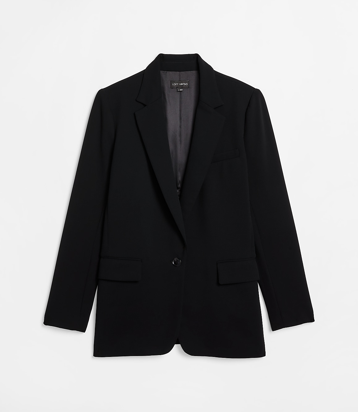 Petite LOFT Versa Crepe Drape Relaxed Blazer