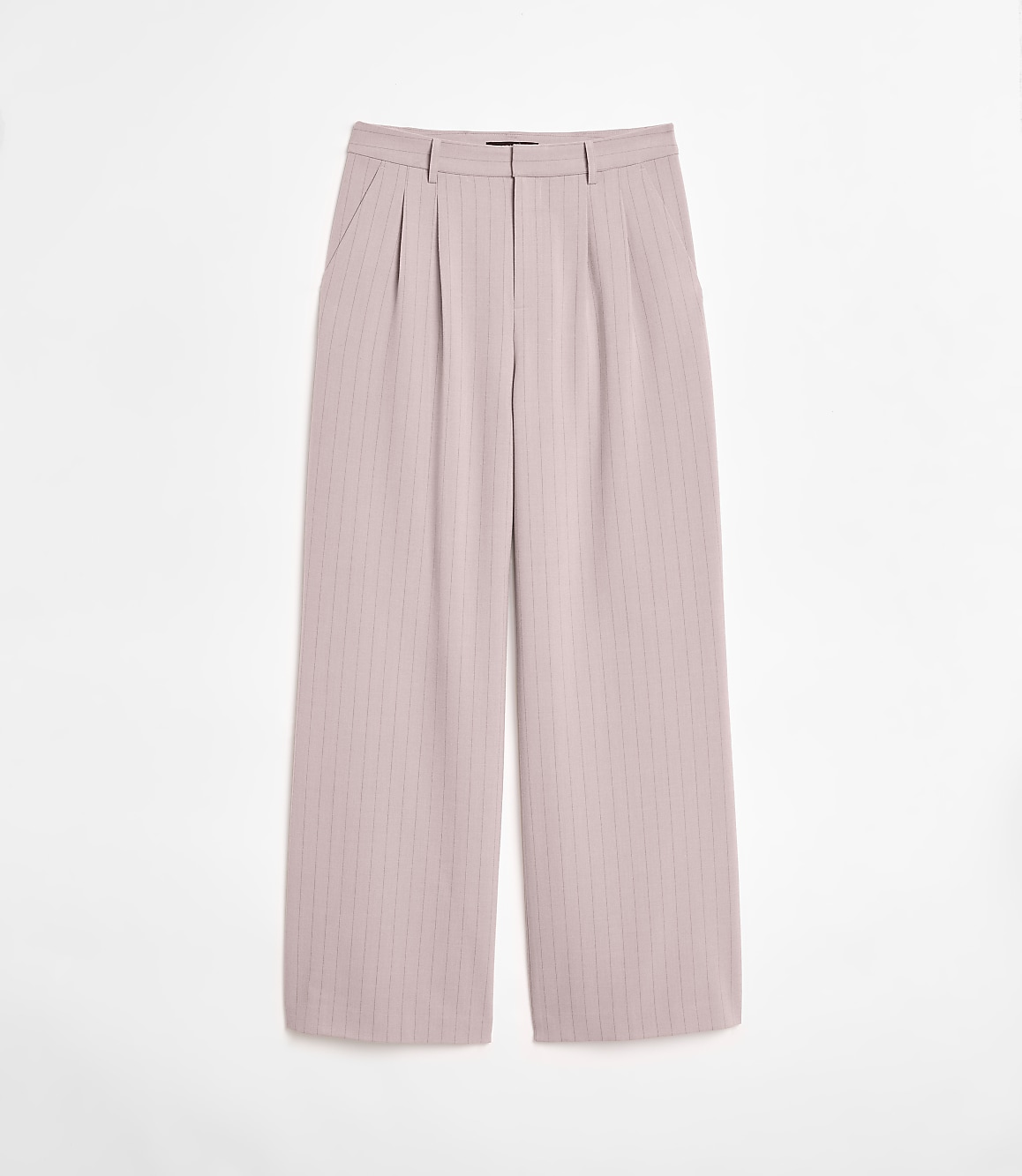 LOFT Versa Seasonless Stretch Double Pleat Wide Leg Pants in Stripe