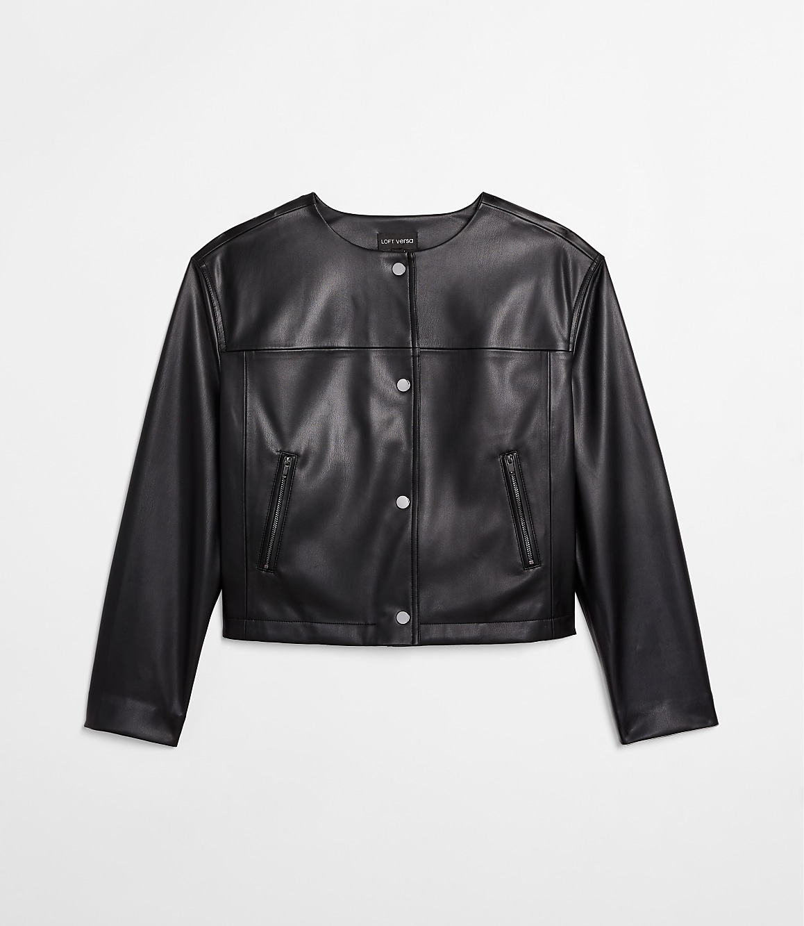 LOFT Versa Faux Leather Zip Pocket Jacket
