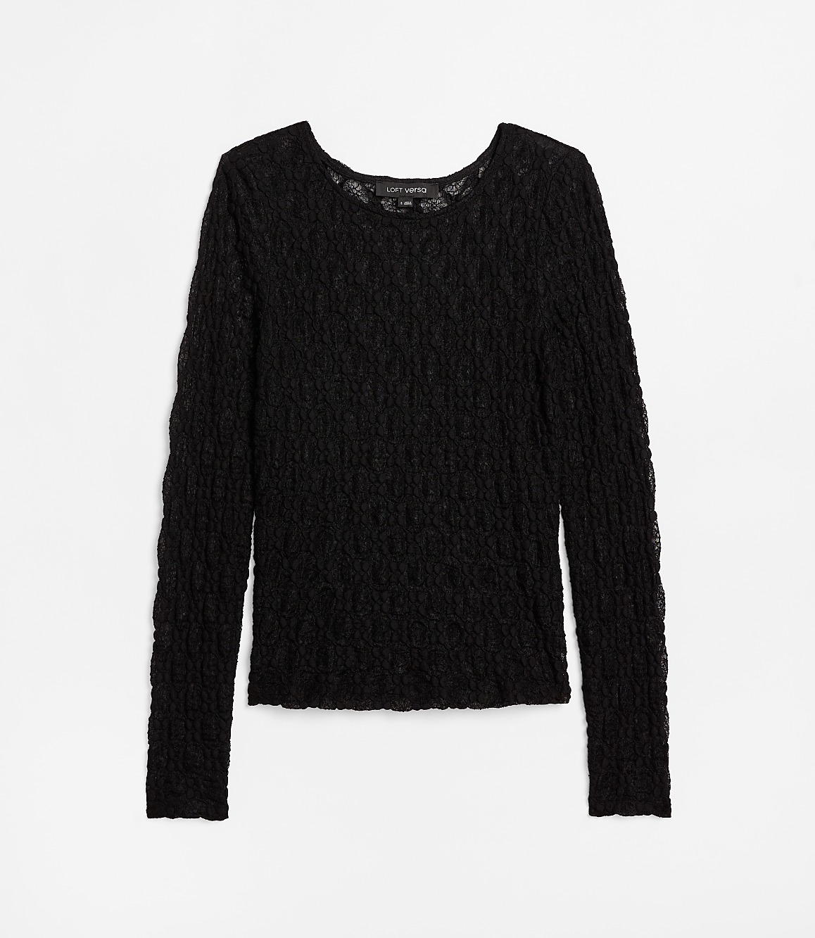 LOFT Versa Geo Lace Long Sleeve Top