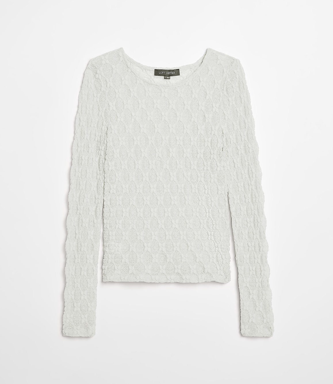 LOFT Versa Geo Lace Long Sleeve Top