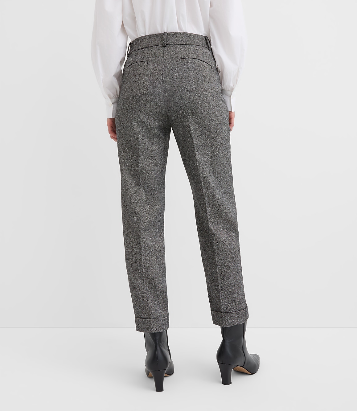 Petite Cuffed Riviera Slim Pants in Twill