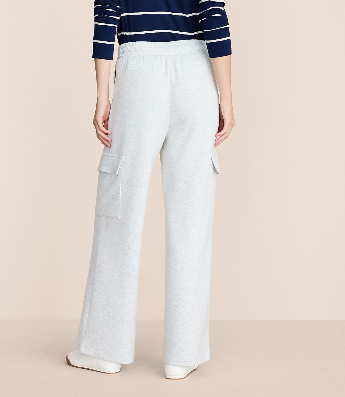Petite Lou & Grey Heathered Scubasoft Straight Leg Cargo Pants