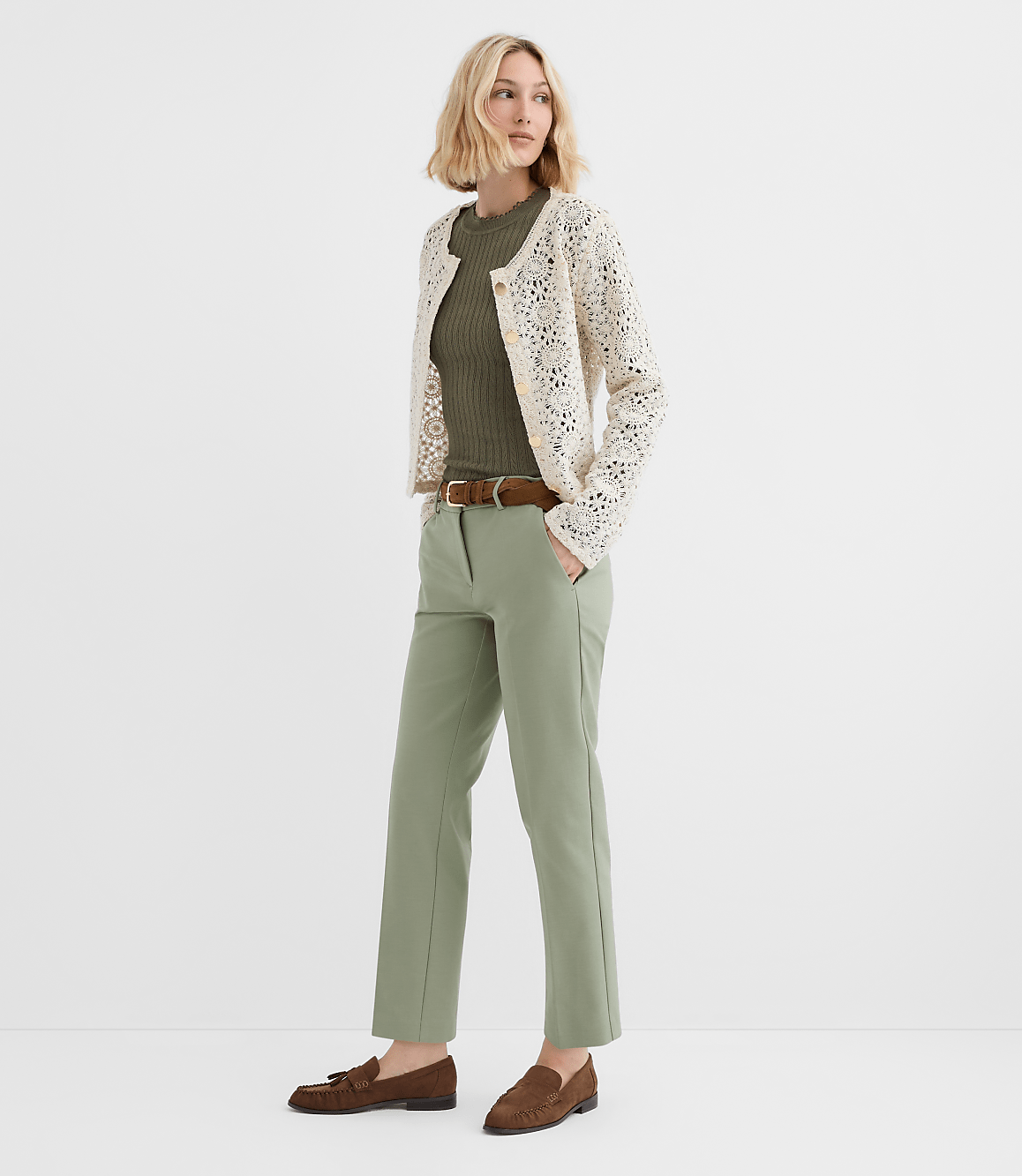 Riviera Slim Pants in Doubleweave