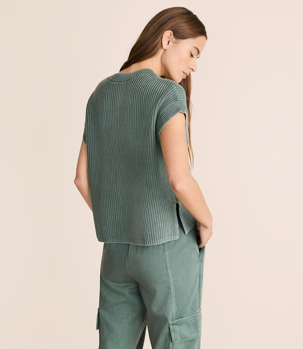 Lou & Grey Ribbed Pocket Wedge Sweater