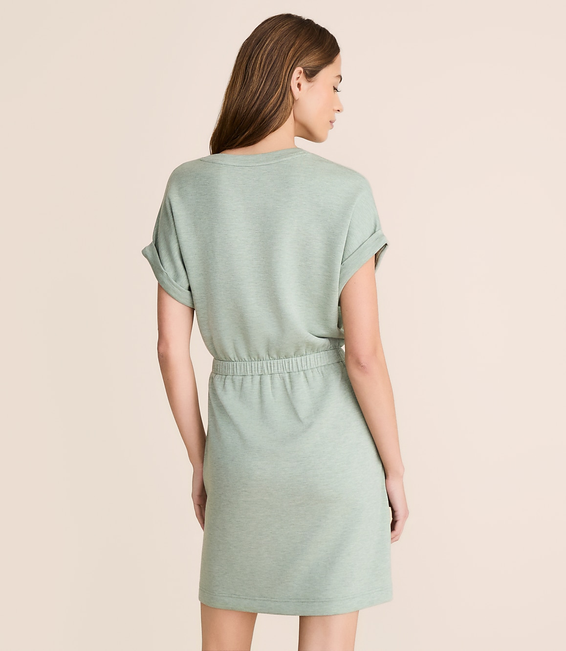 Lou & Grey Heathered Scubasoft Mini Pocket Dress