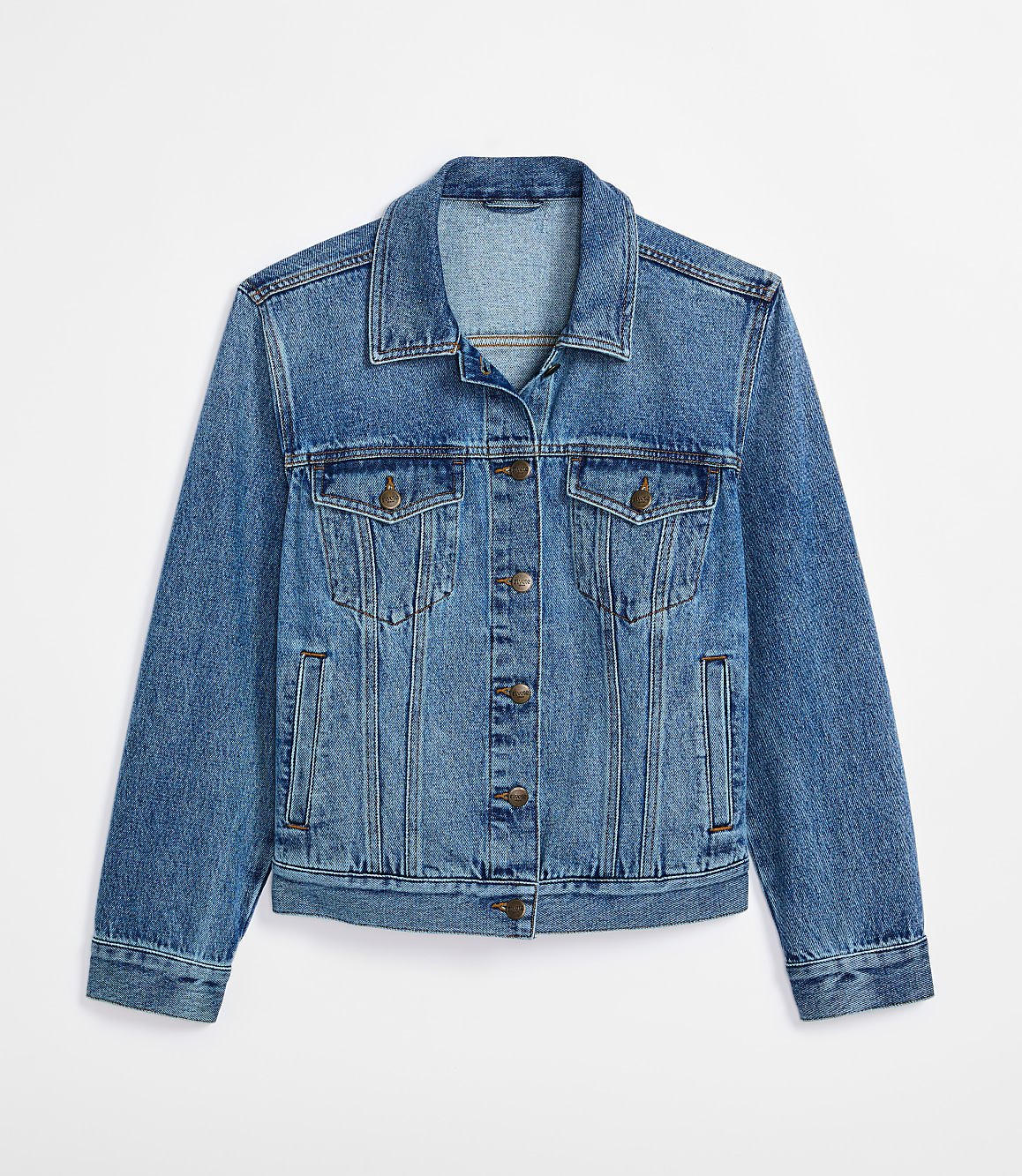 Rivete Denim Trucker Jacket in Vintage Mid Wash