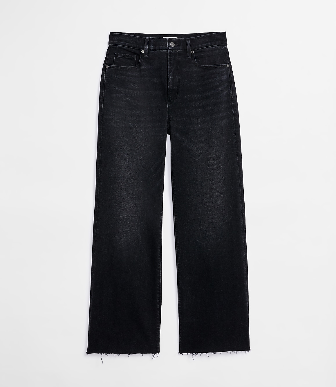 Rivete Fresh Cut High Rise Wide Leg Jeans in Noir Wash