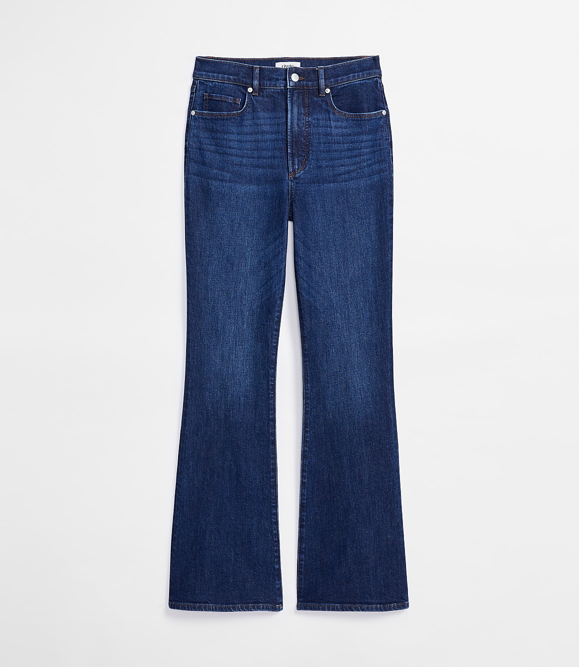Rivete High Rise Slim Flare Jeans in Muse Wash