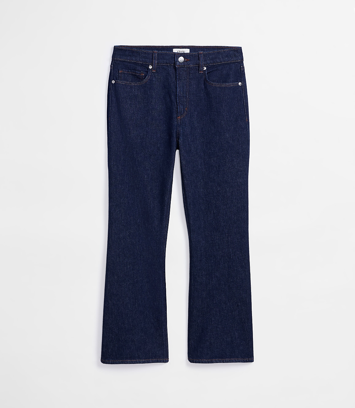 Rivete Curvy High Rise Kick Crop Jeans in Nova Wash