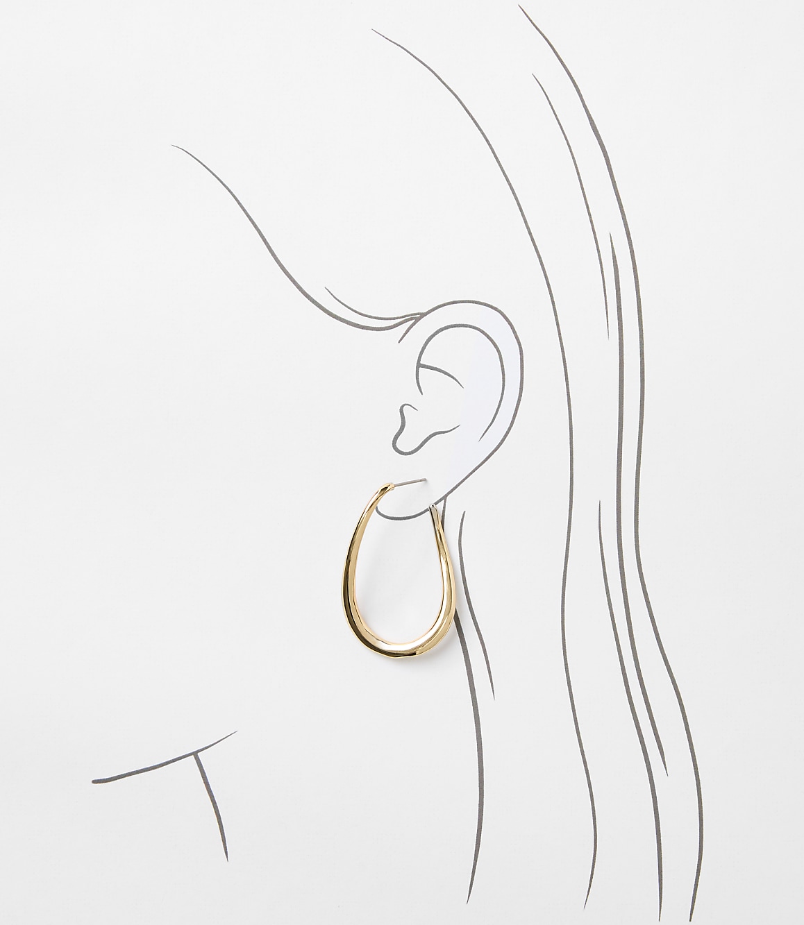 Modern Teardrop Hoop Earrings