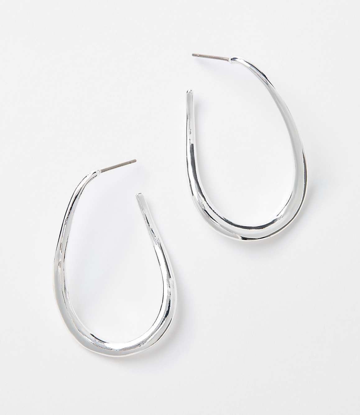 Modern Teardrop Hoop Earrings