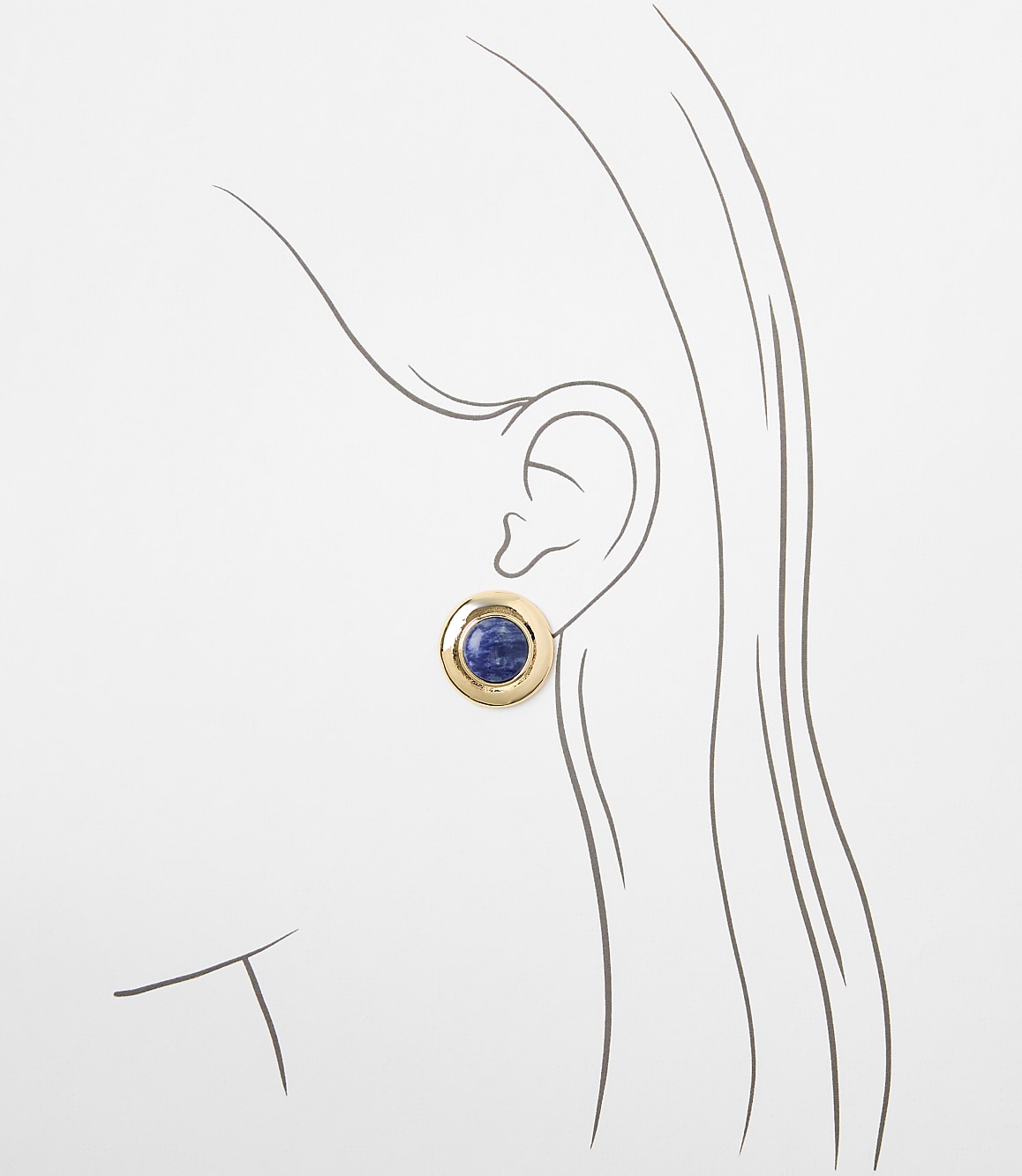 Marbleized Circle Stud Earrings